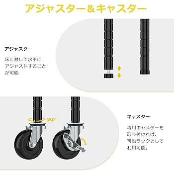 Amazon.co.jp: Fainyearn スチールラック 幅90 5段 メタルラック